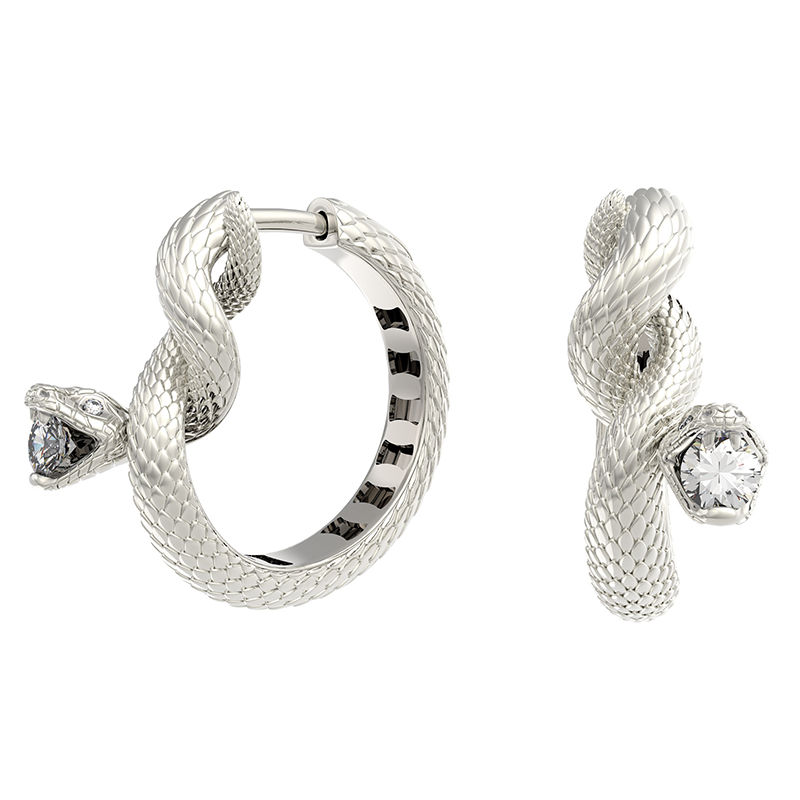 Серьги из белого золота с бриллиантами 0,374 ct