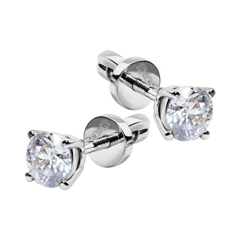 Серьги DANAYA  из белого золота с бриллиантами 0,6 ct
