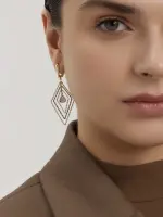 Серьги золотые с аметистами
