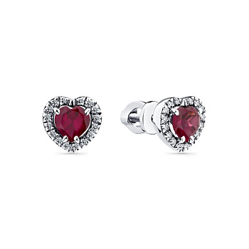 Серьги из белого золота 1,18 ct