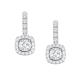 Серьги из белого золота с бриллиантами 0,58 ct