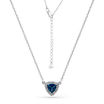 Колье из белого золота с топазом 0,427 ct
