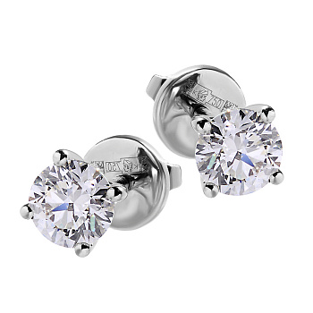 Серьги DANAYA  из белого золота с бриллиантами 1,8 ct