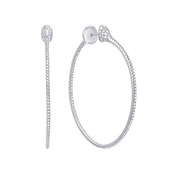 Серьги из белого золота