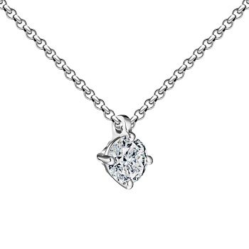 Колье ALROSA  из белого золота с бриллиантом 0,53 ct