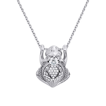 Колье из белого золота с бриллиантами 0,104 ct