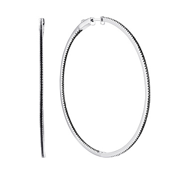 Серьги из белого серебра