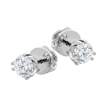 Серьги DANAYA  из белого золота с бриллиантами 0,6 ct