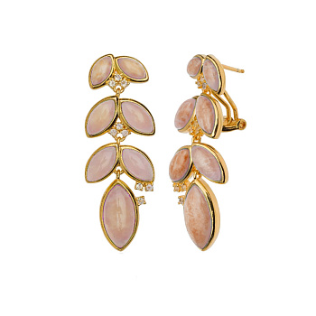 Серьги из желтого серебра