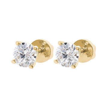 Серьги DANAYA  из желтого золота с бриллиантами 0,66 ct