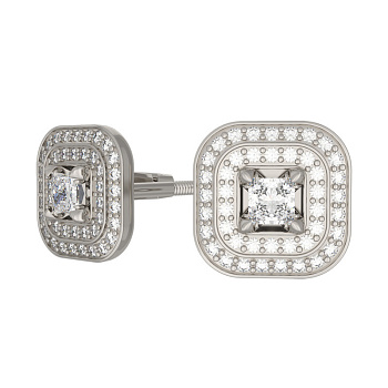 Серьги из белого золота с бриллиантами 0,336 ct