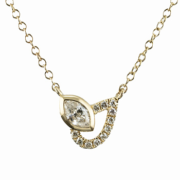 Колье из желтого золота с бриллиантами 0,149 ct